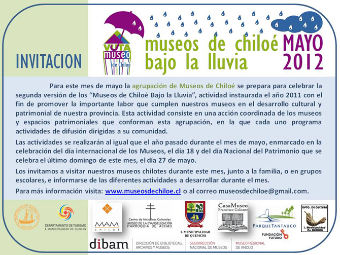 Invitación Museos de Chiloé Bajo la Lluvia 2012